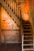Orange stairway