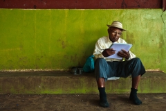 Man reading the bible